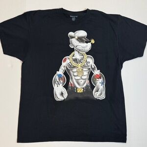 Popeye Black Graphic Tee